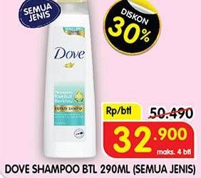 Promo Harga DOVE Shampoo All Variants 290 ml - Superindo
