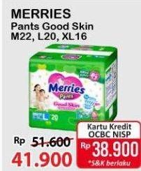 Promo Harga Merries Pants Good Skin XL16, L20, M22 16 pcs - Alfamart