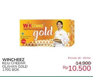 Promo Harga WINcheez Gold Cheddar Keju Olahan  170 gr - Indomaret