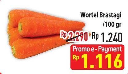 Promo Harga Wortel Berastagi per 100 gr - Hypermart