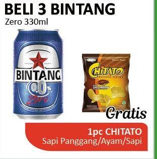 Promo Harga BINTANG Zero per 3 kaleng 330 ml - Alfamidi