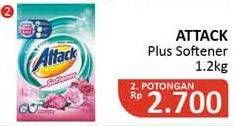 Promo Harga ATTACK Detergent Powder Plus Softener 1200 gr - Alfamidi