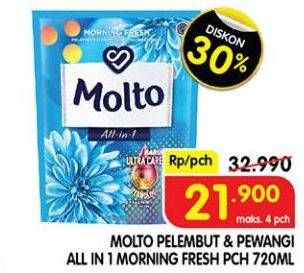 Promo Harga MOLTO All in 1 Blue Morning Fresh 720 ml - Superindo