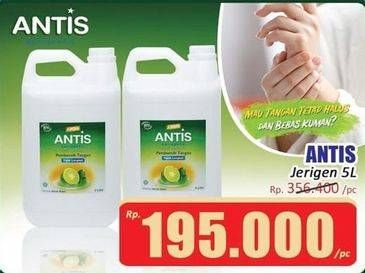 Promo Harga ANTIS Hand Sanitizer Gel 5 ltr - Hari Hari