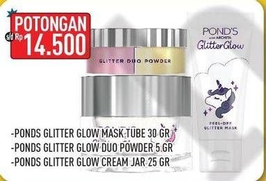 Promo Harga PONDS Glitter Glow Mask/Duo Powder/Cream Jar  - Hypermart