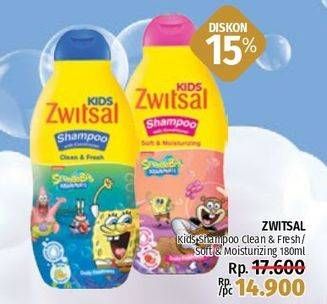 Promo Harga ZWITSAL Kids Shampoo Clean Fresh Blue, Soft Moisturizing 180 ml - LotteMart