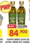Promo Harga FILIPPO BERIO Olive Oil Extra Virgin 500 ml - Superindo