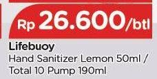 Promo Harga LIFEBUOY Hand Wash Total 10 190 ml - TIP TOP
