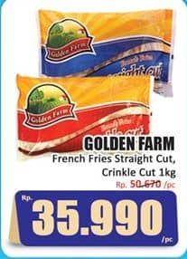 Promo Harga Golden Farm French Fries Straight, Crinkle 1000 gr - Hari Hari