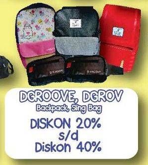 Promo Harga Dgroove/Dgrov Backpack & Sling Bag  - Yogya