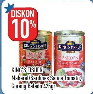 Promo Harga KING'S FISHER Mackerel/Sardines  - Hypermart