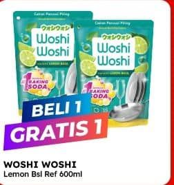 Promo Harga Woshi Woshi Dishwash  Lime Lemon Basil 600 ml - Alfamart