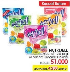 Promo Harga NUTRIJELL Jelly Powder All Variants per 12 sachet 15 gr - LotteMart