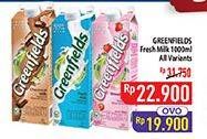 Promo Harga Greenfields Fresh Milk All Variants 1000 ml - Hypermart