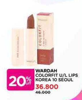 Promo Harga Wardah Colorfit Ultralight Matte Lipstick 10 Stunning Seoul 3 gr - Watsons