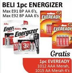 Promo Harga ENERGIZER Battery Alkaline Max E91 BP AA, E92 BP AAA 6 pcs - Alfamidi