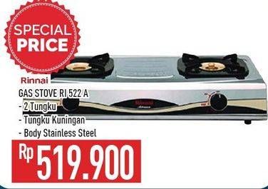 Promo Harga RINNAI RI 522A Gas Stove  - Hypermart