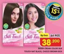 Promo Harga Bigen Silk Touch Hair Color Natural Black, Chocolate Brown  - Superindo