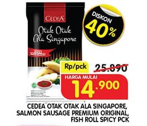 Promo Harga Cedea Otak Otak Ala Singapore/Salmon Sausage/Fish Roll  - Superindo