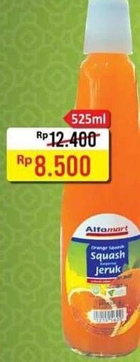 Promo Harga ALFAMART Syrup Squash Jeruk 525 ml - Alfamart