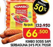 Promo Harga KIMBO Sosis Sapi Serbaguna 24 pcs - Superindo