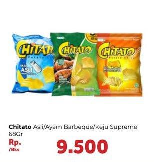 Promo Harga CHITATO Snack Potato Chips Asli, Ayam Barbeque, Keju Supreme 68 gr - Carrefour