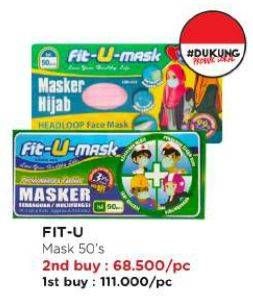 Promo Harga Fit-u-mask Masker 50 pcs - Watsons