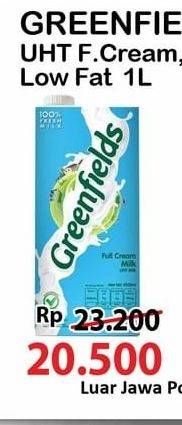 Promo Harga Greenfields UHT Full Cream, Choco Malt 1000 ml - Alfamart