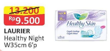 Promo Harga Laurier Healthy Skin Night Wing 35cm 6 pcs - Alfamart