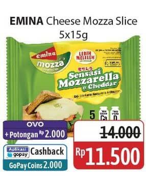 Promo Harga Emina Cheese Slice Mozza 75 gr - Alfamidi
