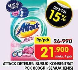 Promo Harga ATTACK Detergent Powder All Variants 800 gr - Superindo