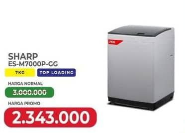 Promo Harga Sharp ES-M7000P-GG 7kg Megamouth Series  - Yogya
