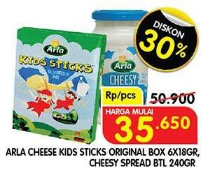 Promo Harga ARLA Cheese Kids Stick Original, Cheesy Spread  - Superindo