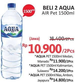 Promo Harga AQUA Air Mineral 1500 ml - Alfamidi