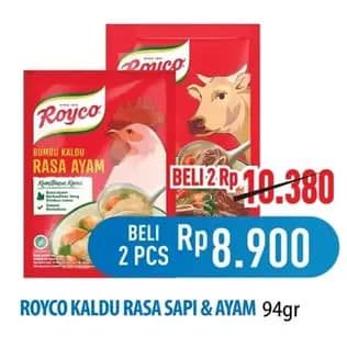 Promo Harga Royco Penyedap Rasa Sapi, Ayam 94 gr - Hypermart