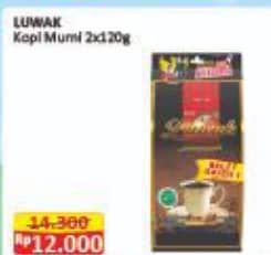 Promo Harga Luwak Kopi Murni Premium per 2 bag 140 gr - Alfamart