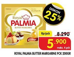 Promo Harga PALMIA Royal Butter Margarine 200 gr - Superindo