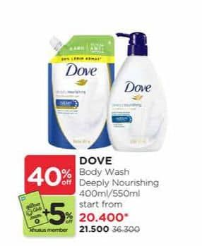 Promo Harga Dove Body Wash  - Watsons