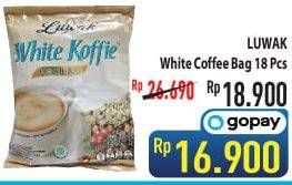 Promo Harga Luwak White Koffie per 18 sachet 20 gr - Hypermart