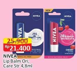 Promo Harga NIVEA Lip Balm Original, Care Colour Red 5 gr - Alfamart