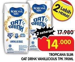 Promo Harga Tropicana Slim Oat Drink Vanilicious 190 ml - Superindo