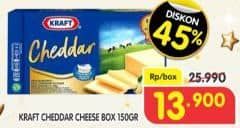 Promo Harga Kraft Cheddar Cheese Box 150gr 150 gr - Superindo