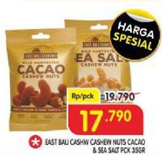 Promo Harga EAST BALI CASHEW Snack Kacang Sea Salt, Cacao 35 gr - Superindo