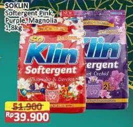 Promo Harga So Klin Softergent Rossy Pink, Purple Lavender, Magnolia Berries 1800 gr - Alfamart