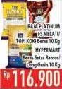 Promo Harga RAJA PLATINUM/FS MELATI/TOPI KOKI Beras 10kg  - Hypermart