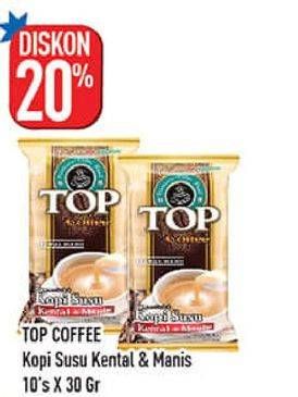 Promo Harga Top Coffee Kopi Susu per 10 sachet 31 gr - Hypermart