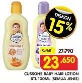 Promo Harga CUSSONS BABY Hair Lotion All Variants 100 ml - Superindo