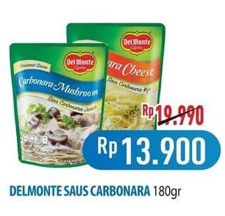 Promo Harga Del Monte Cooking Sauce Carbonara Jamur, Carbonara Keju 180 gr - Hypermart