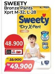 Promo Harga Sweety Bronze Pants Dry X-Pert M32, L28 28 pcs - Alfamart
