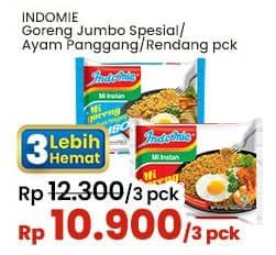 Promo Harga Indomie Mi Goreng Jumbo Spesial, Ayam Panggang, Rendang 120 gr - Indomaret